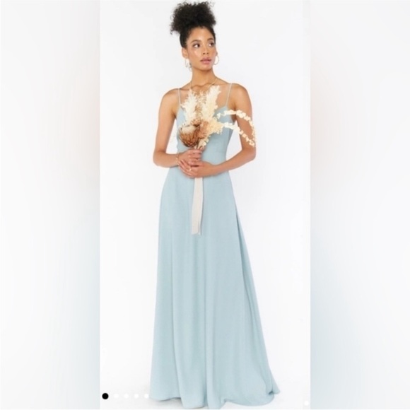 NWT SHOW ME YOUR MUMU - Faith Maxi Dress color: silver sage crisp - Picture 2 of 4